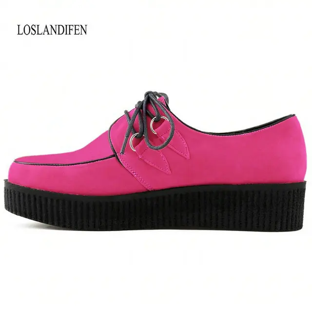 Femmes Couleurs Sucrerie Chaussures Loslandifen De Marque Plate IH29WEDY