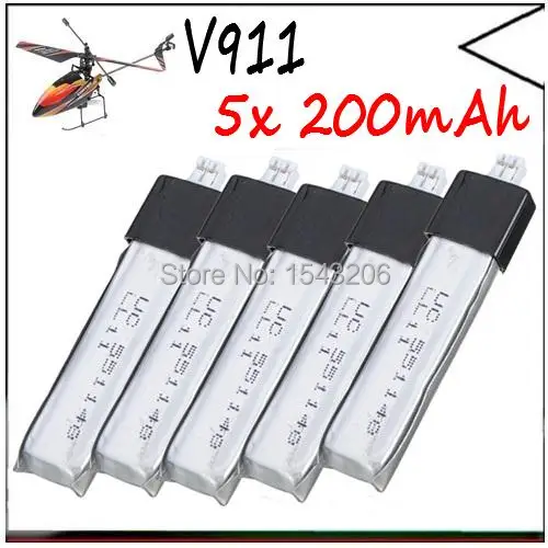 5pcs Wltoys V911 RC Helicopter brushless motor Accessories Bag KV911 0005 F929 F939 BATTERY 5Pcs 3