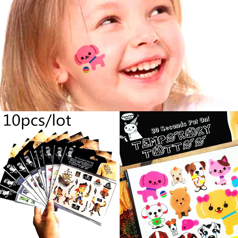 

10 sheets Boys Girls Cartoon Temporary Tattoo Sticker Body Art Novelty Gag Toys Waterproof 2-3 Days BUY 10 GET 2 FREE