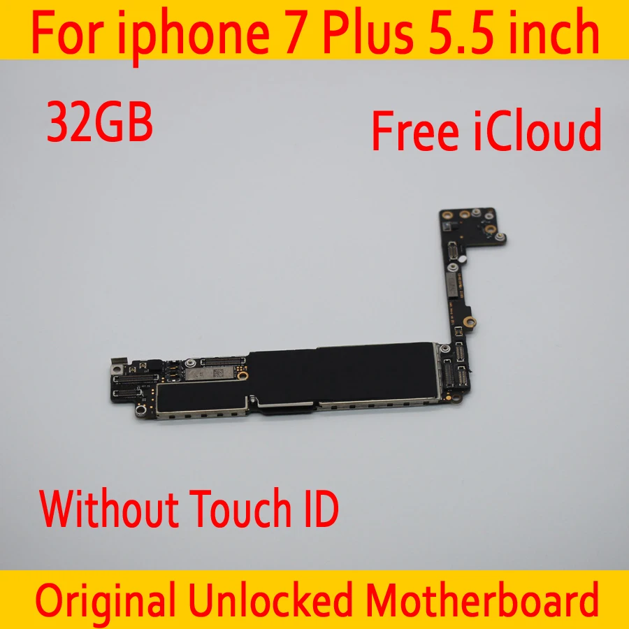 

32GB 100% Original unlocked for iphone 7 Plus Motherboard with IOS System,for iphone 7Plus Mainboard without Touch ID+Full Chips
