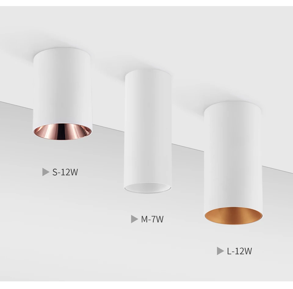 Sala de Estar Luzes do Ponto Scon Única Fileira Redonda Superfície Moderna Montada 7 w 12 Cob Led Teto Cri 93 3 Cheap Downlights