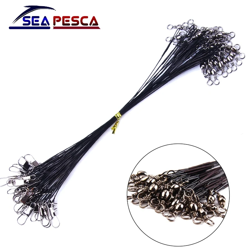 SEAPESCA 30 шт./лот леска для свинцовой стальной рыболовной проволоки 15 см шнур
