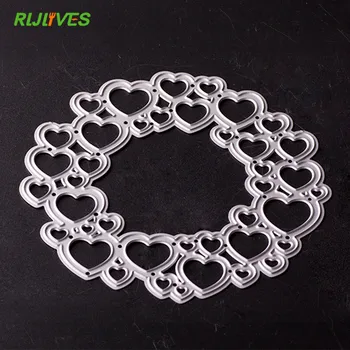 

Love Heart Circle Metal Cutting Dies Stencils For DIY Scrapbooking Paper Cards Embossing Cut Dies 10X10CM