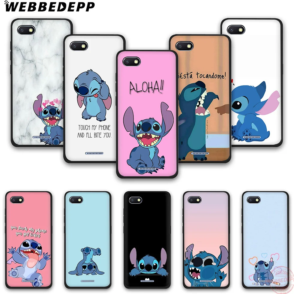 

WEBBEDEPP disney cute stitch background TPU phone case for Redmi Note 6Pro 7Pro 4A 4X 5 5A 6A 6Pro 7 S2 note 8
