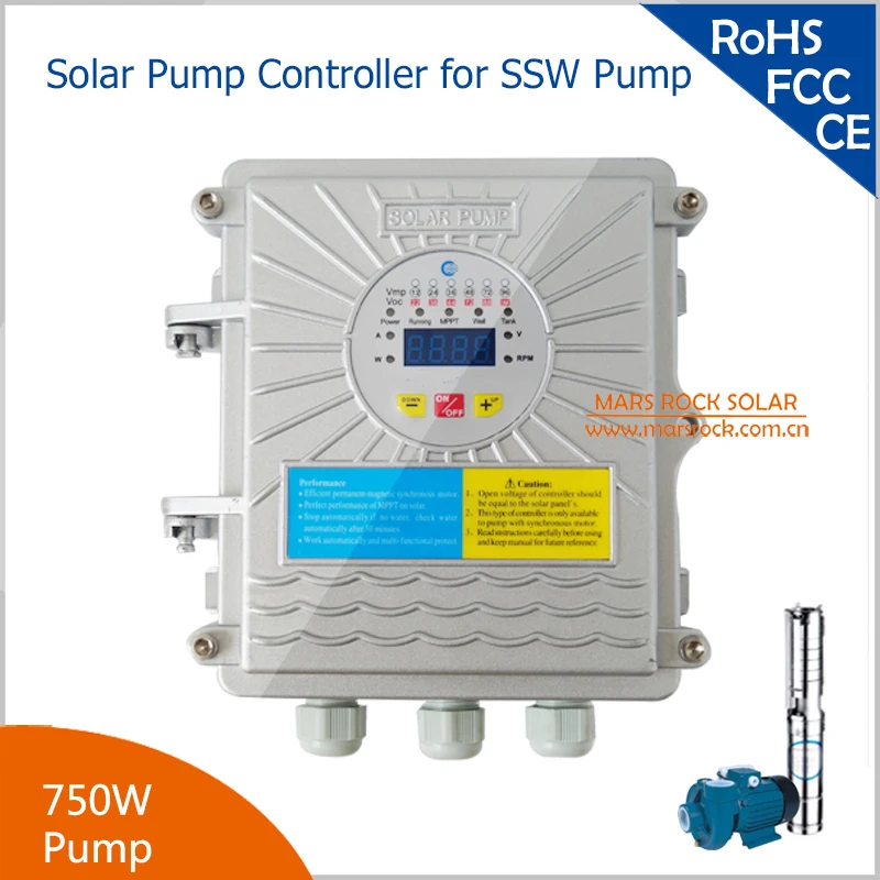 750W Solar Pump Controller for DC48V solar pump MPPT Function DC to AC