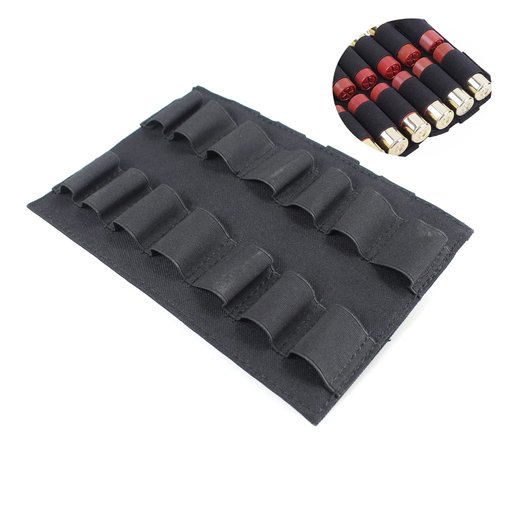 

Tactical Molle Shotgun Ammo Pouch Hunting 14 Round 12GA Ammo Shells Rifle Shortgun Cartridge Padded Holder