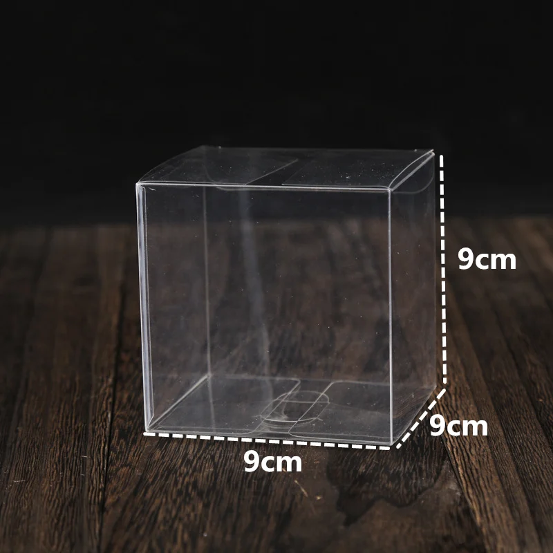 Lbsisi жизни 10/50 шт в наборе, прозрачная коробка для конфет Подарочная коробка прозрачные Пластик печенье ПЭТ Коробки Свадебная бонбоньерка для художественного оформления ногтей, ручная работа коробка - Цвет: 9x9x9cm Clear Box
