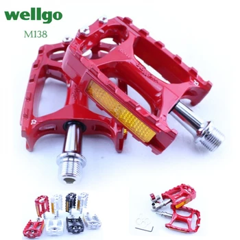 

WELLGO M138 pedal road bicycle Mountain bike pedal magnesium alloy Anti-skid pedal chromium molybdenum steel axis
