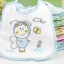 Emmababy 10 шт./компл. новорожденного ребенка нагрудники поставка в произвольной последовательности Водонепроницаемый вытирания слюней младенцев Полотенца Слюнявчик с рисунком до колена с милыми рисунками, мягкие тканевый слюнявчик, одежда