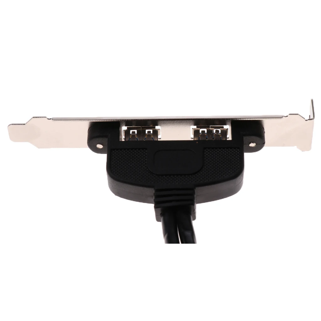 Dual USB 3.0 Female Rear Back Panel to Motherboard 20pin Connector Cable 