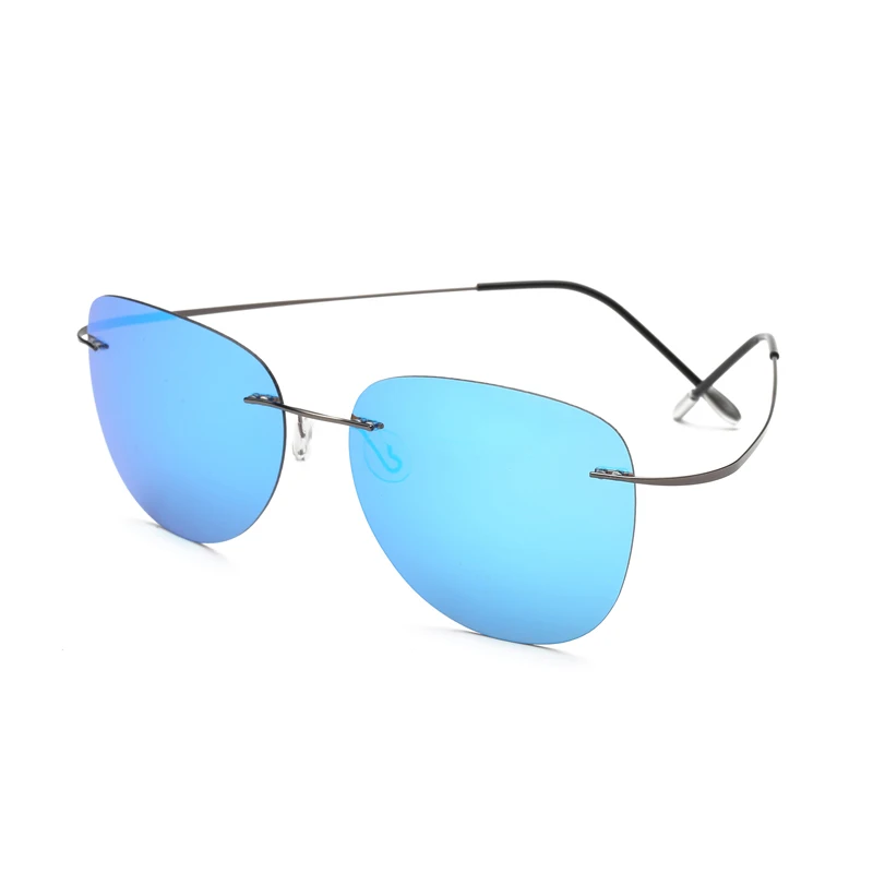 Чехол, поляризационные титановые солнцезащитные очки Polaroid, фирменный дизайн, без оправы, Gafas, мужские солнцезащитные очки, солнцезащитные очки для мужчин