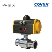 DN25 1 ''Пневматический шаровой кран с тремя входами двумя способами