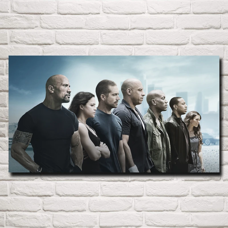Foocome Fast & Furious Классические Постеры и принты из шелковой ткани художественные