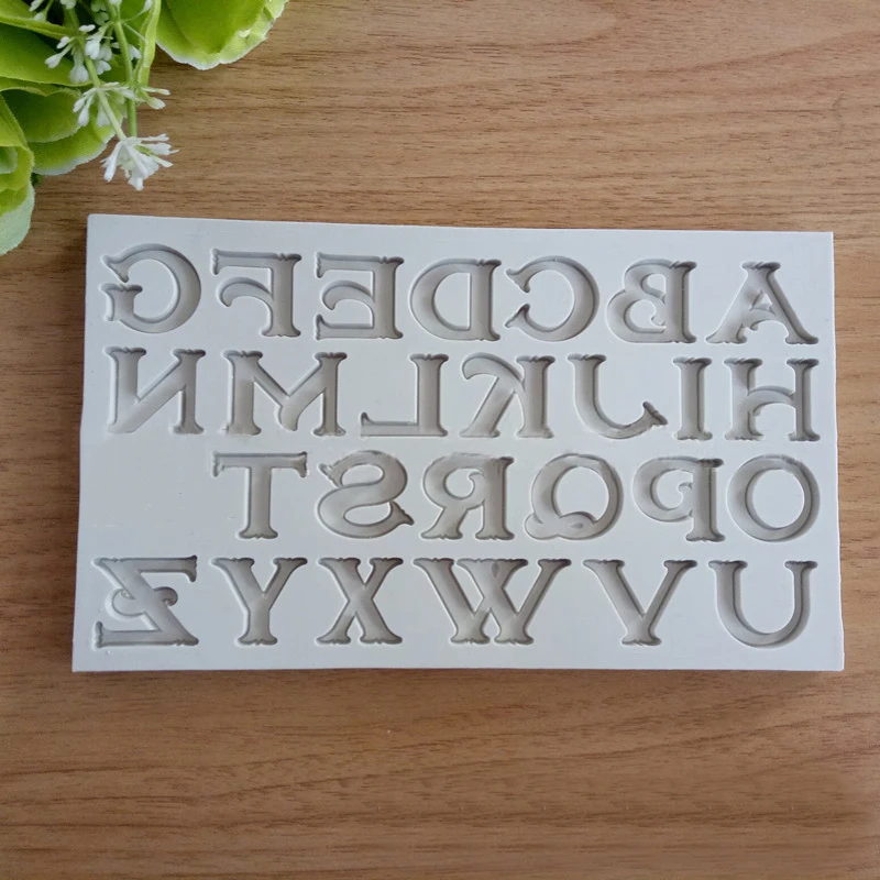 Alphabet Letter 3D Silicone Mold Embosser Mold Fondant ...