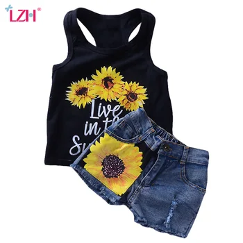 

Children Clothing 2019 Summer Toddler Girls Clothes T-shirt+Shorts 2pcs Outfits Kids Clothes Sport Suit For Girls Clothing Set