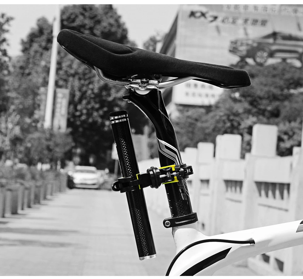 Cheap Coolchange 360 Rotating Cycling Bike Light Holder MTB Front Handlebar Bracket Flashlight Lamp Pump Holder Bicycle Accessories 19