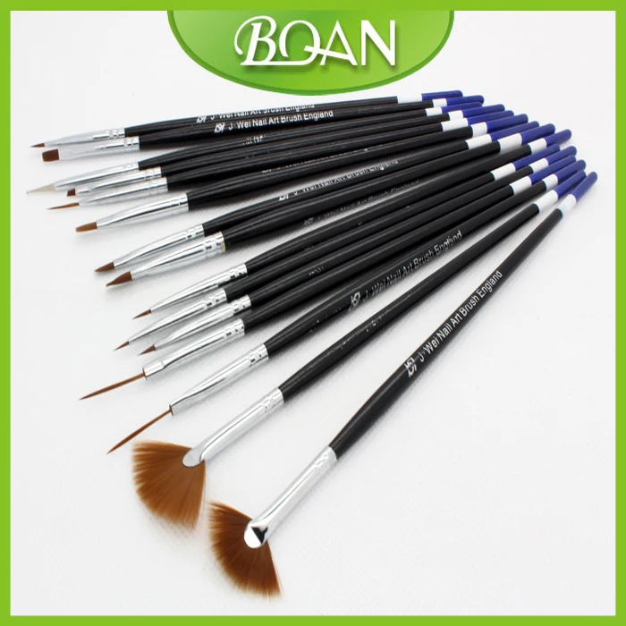 

15 Pcs Colorful Nail Drawing Brush Set Paint Flower Brush on Nylon Nail Pen 10 Sets