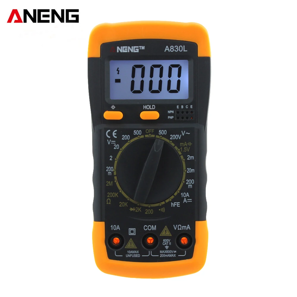 

ANENG A830L digital multimeter LCD Digital Multimeter DC AC Voltage Diode Freguency Multitester