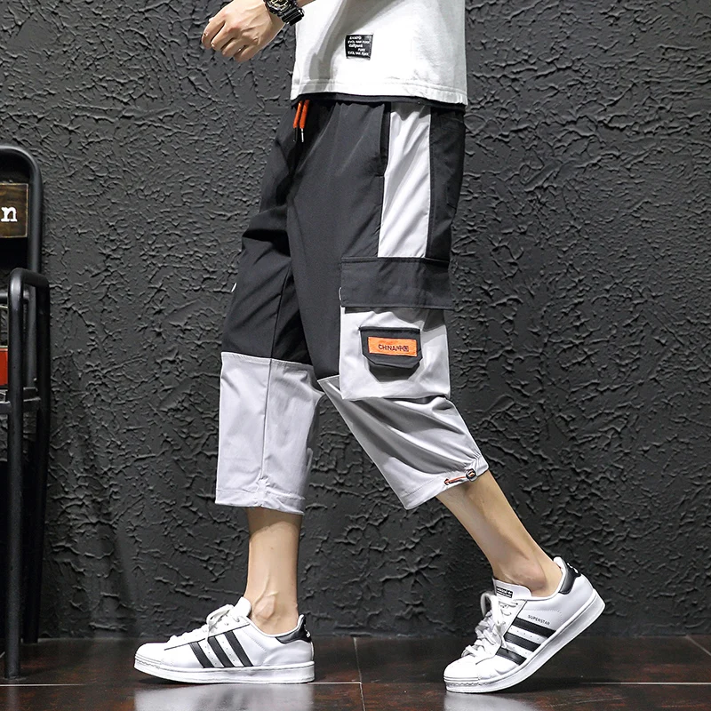 Мужские шорты летние семицентные брюки модные брюки для отдыха тонкие и свободные прямые цилиндрические рабочие брюки