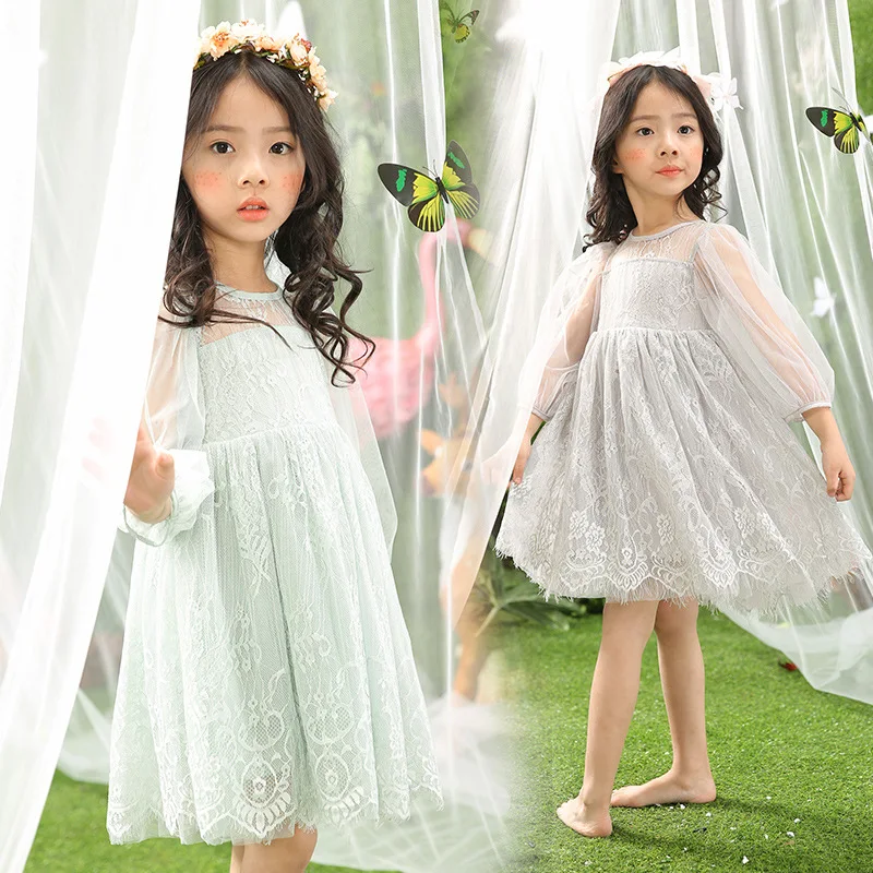

Girls Spring Dress 2017  New Baby Children's Fairy Princess  Elegant Outfit