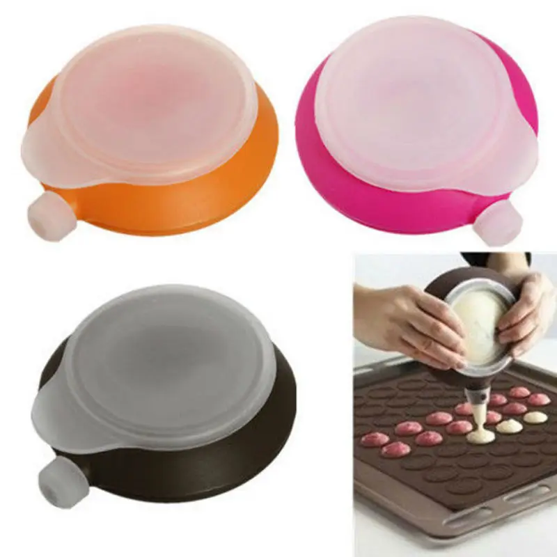 

Macaron cake dispenser Decorating Pen Pastry Cream Cake Muffin batter 3 Nozzle Set Kit Silicone
