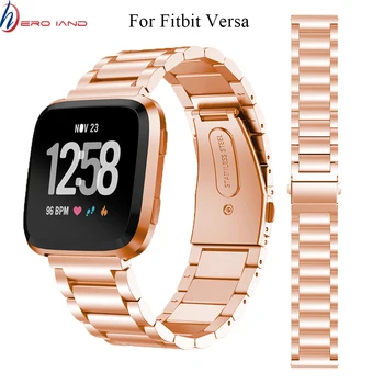 

Screwless Stainless Steel Bracelet For Fitbit Versa Metal Strap For Fitbit Versa band strap Wristbands Replace Accessories