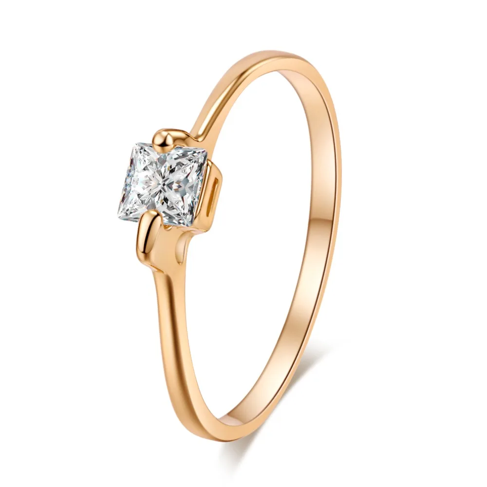 

Fashion Desgin Big White Stone Gold Color Rings Liscio Semplice Coppia Anelli For Woman Girls Ornaments Stylish Ring Dropshippin