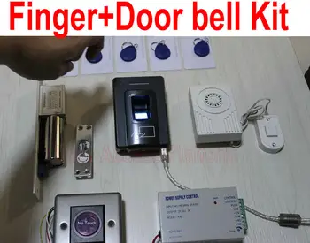 

Access Control Kit with Biometric Fingerprint+ID Card RFID user,3000 user support and door bell+bolt lock drop lock