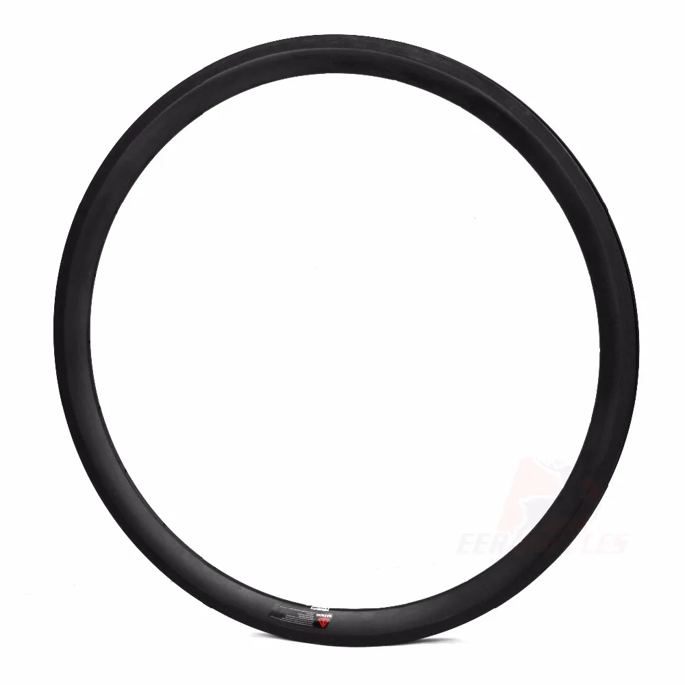 Clearance 400g Asymmetric 700c 38mm x 25mm U Shaped Carbon Tubeless Clincher Cyclocross CX Bike Rim Bicycle Rims Road Disc Wheel 24H 28H 1