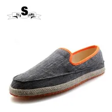 Дышащая парусиновая обувь для мужчин; г.; потертые джинсовые кроссовки; эспадрильи; летняя Молодежная обувь; стиль; без ремешков; мужские туфли без застежки; 0076