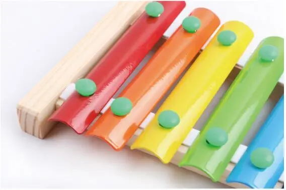 M-WS Wooden Xylophone 8-Note Music Instrument Infant Children Musical Xilofone Instrument Montessori Materials Education Piano T