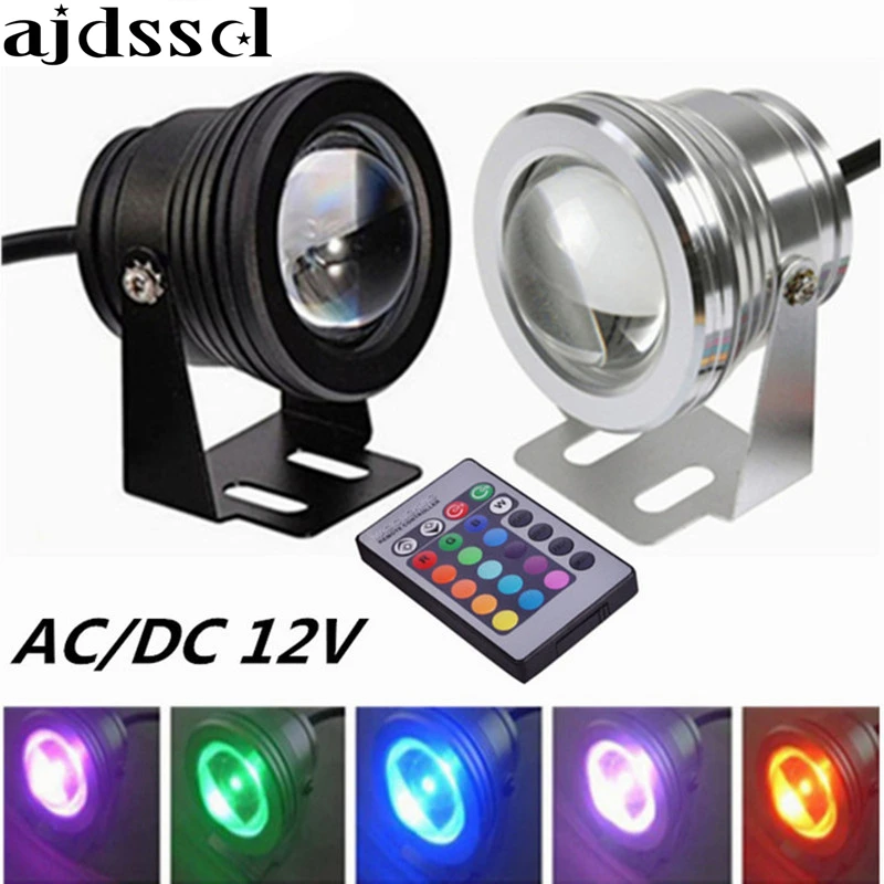 LED luz subacuática 10 W RGB DC12v IP67 impermeable acuario piscina iluminación del coche del proyector pecera piscina LED luz subacuática 10 W RGB DC12v IP67 impermeable acuario piscina iluminación del coche del proyector pecera piscina