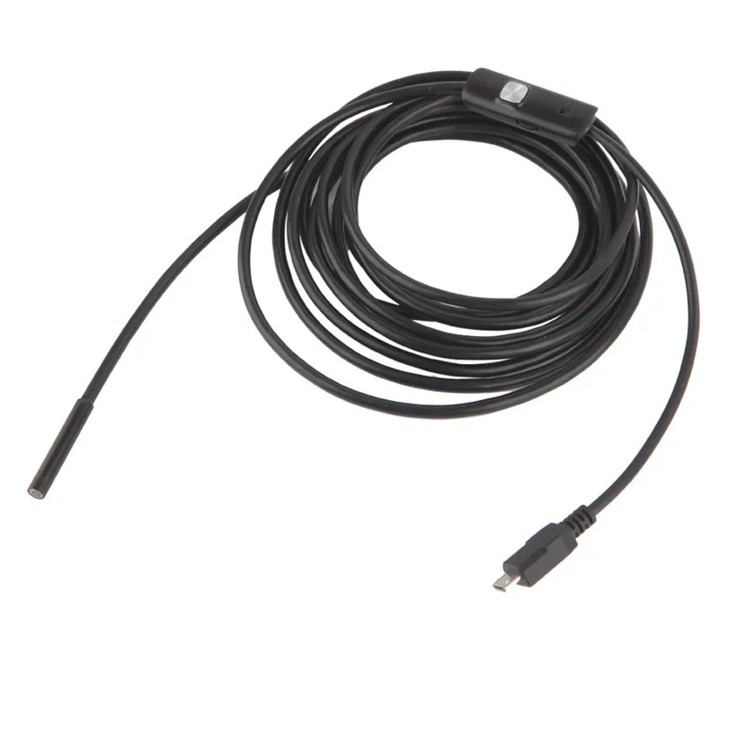 Расширенный Камера веб-камера Android USB/Micro USB, 1 м эндоскопа инспекционной 7 мм Камера 6 светодиодный IP67 Водонепроницаемый