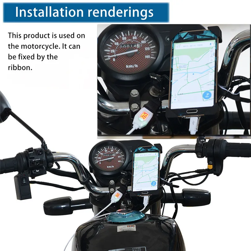 5 в 3 А Водонепроницаемый мото rcycle мобильный телефон зарядка двойной USB зарядное устройство автомобиля-Стайлинг Мото Аксессуары