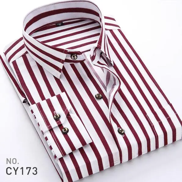 SAROUYA Print Men Shirt Long sleeve Slim Fit Casual Shirts Fashion ...