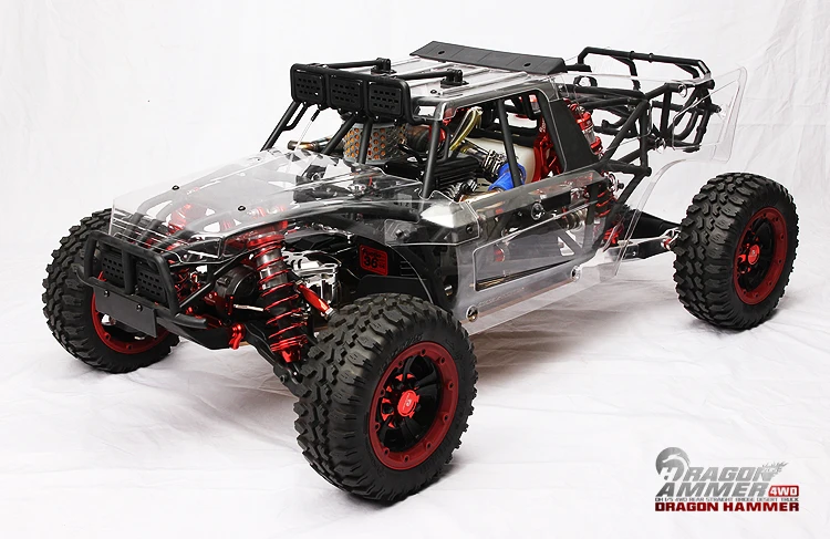 Ковш 1/5 4WD Dragon Hammer пустынный грузовик 2,0 задний прямой мост газовый грузовик RTR Rc автомобиль 36cc двигатель с двумя 65 кг сервопривод