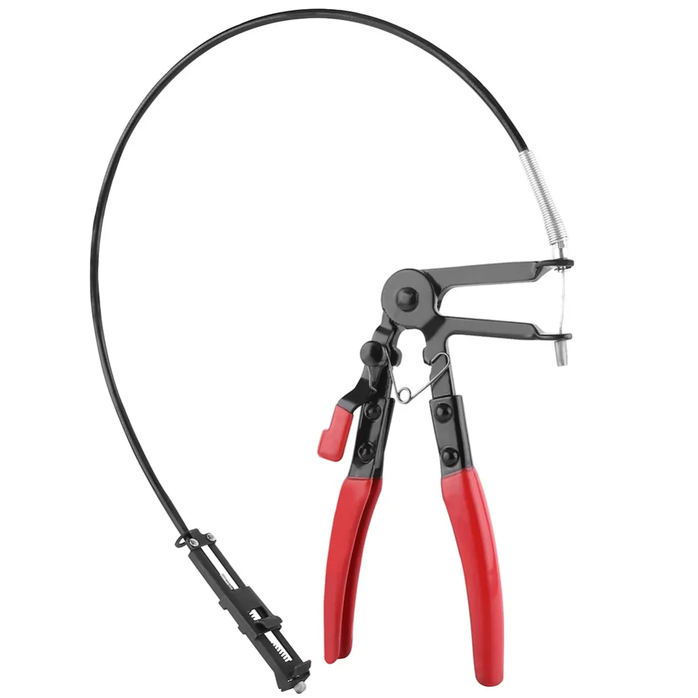 

Long Reach Flexible Hose Clamp Pliers Clamp Clip Band Ratcheting Removal Pliers Tools with 65cm/25.6inch Length Cable