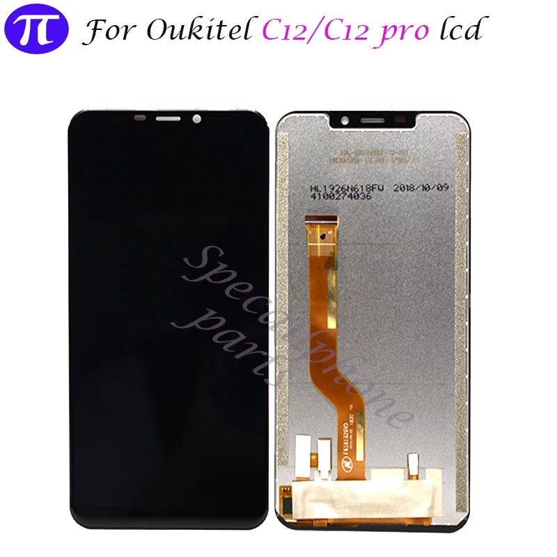 Качество AAA 100% тест 6 18 ''для Oukitel C12 Pro ЖК-дисплей и сенсорный экран замена для LCD