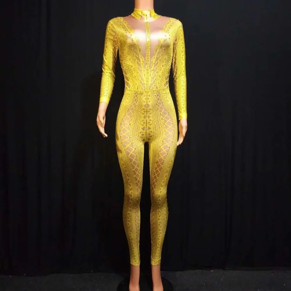 Сильный Strecth S-XL Размер Для женщин с длинным рукавом Сексуальная Bodycon полноразмерные Комбинезон ночной клуб одежда
