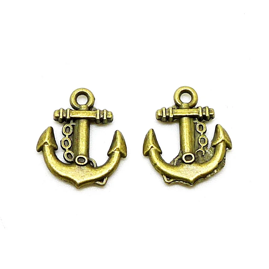 

10pcs/lot 15X18MM DIY Vintage Antique Gold Anchor Charms For Necklace Bracelet Earring Keychain Alloy Jewelry Accessories