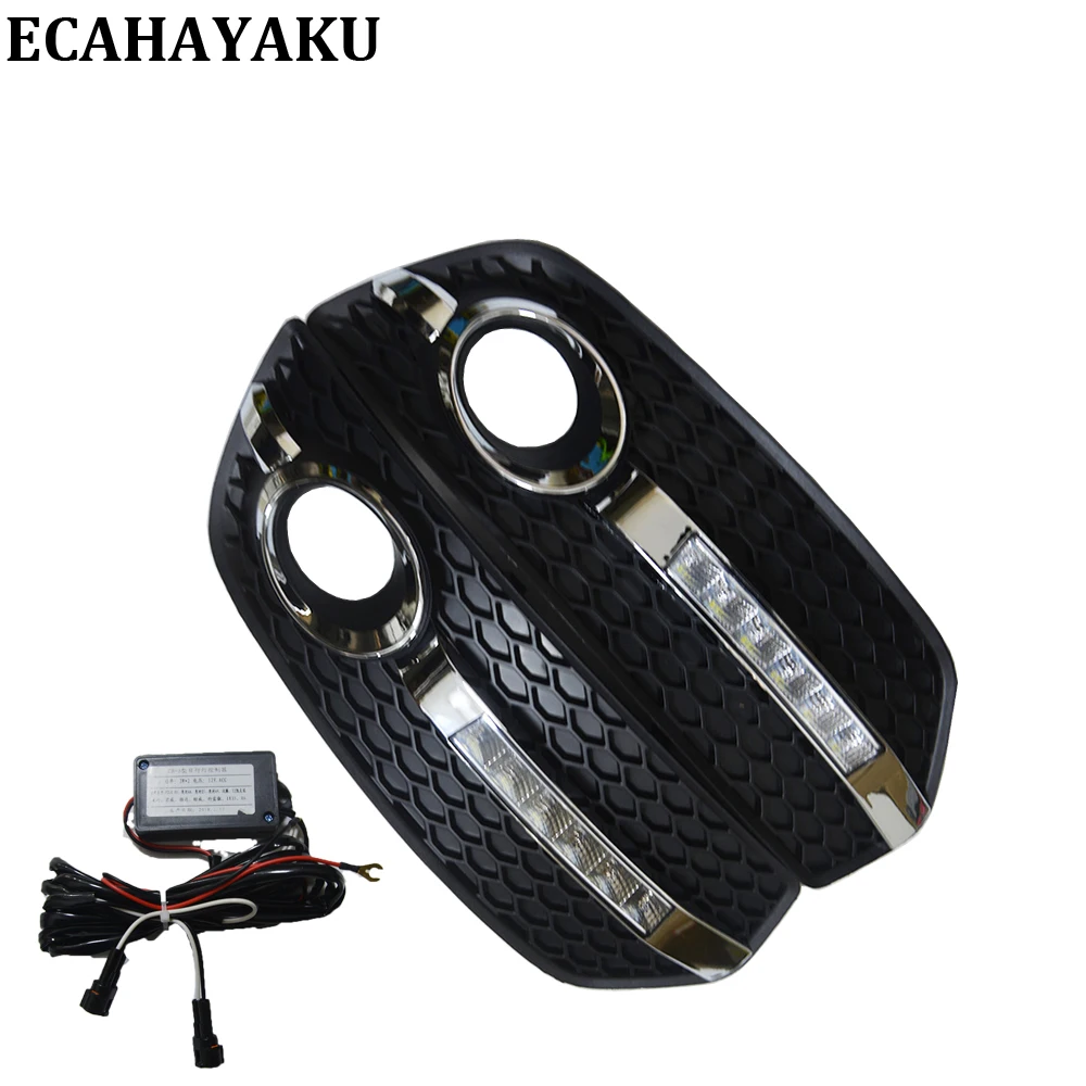 

Car styling DRL Daytime Running Light DC 12V Car Lights Waterproof Light Fog Driving Lamp Bright White 6000K for Audi Q5 09-12