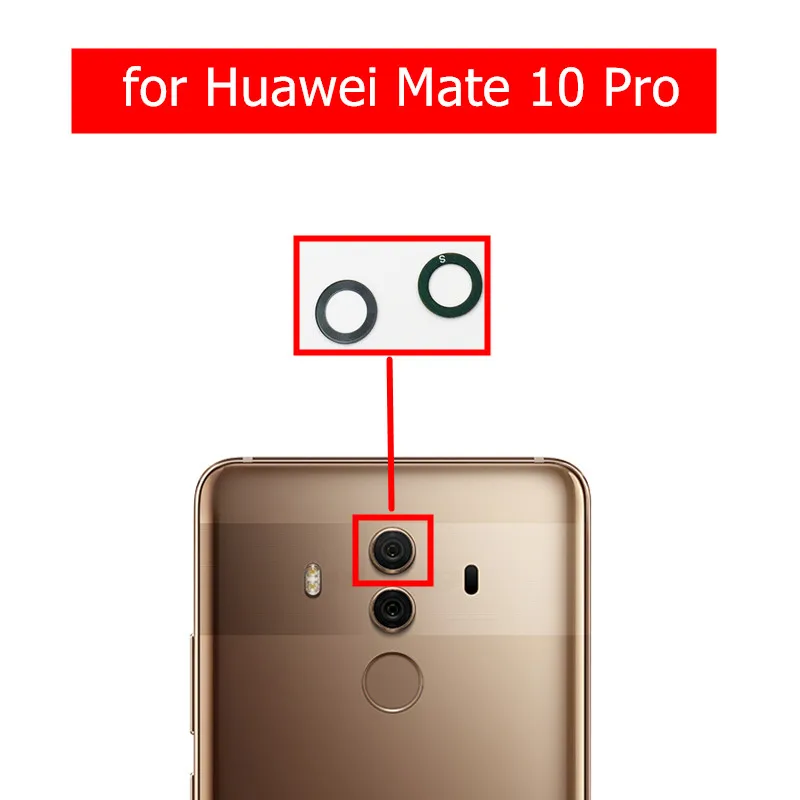 

2pcs for Huawei Mate 10 pro Camera Glass Lens Back Rear Camera Glass Lens Mate10 pro with Glue Replacement Repair Spare Parts