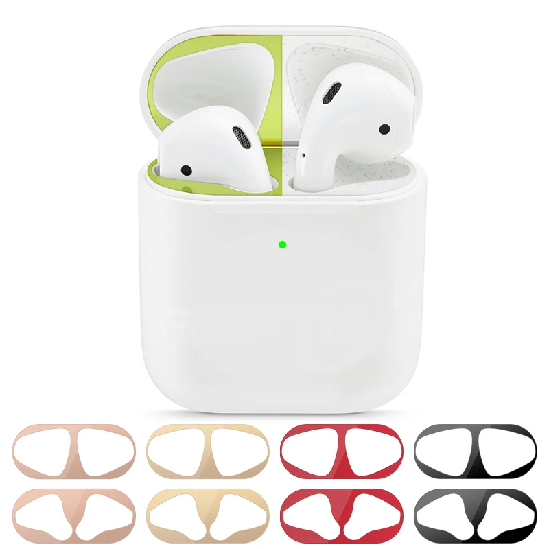 

Metal Dust Guard for Airpods 2 Box Case Dust Patch for Apple Air Pods 2nd Case Protection Sticker for AirPods II Accessories New