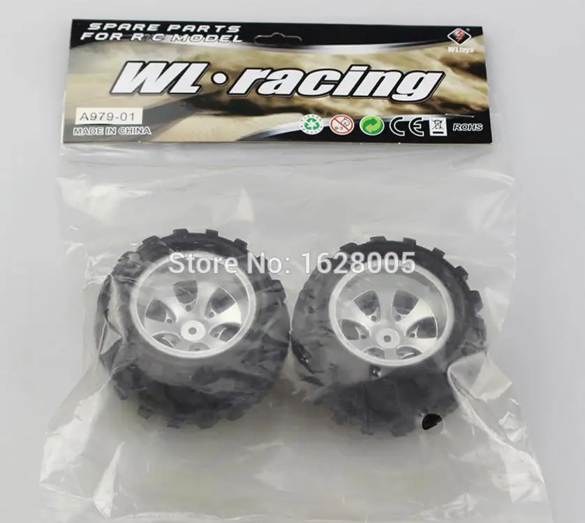 Оригинальный Радиоуправляемый автомобиль Wltoys A979 1/18 llanta izquierda 01 2 unids y Derecho de Neum TICO 02