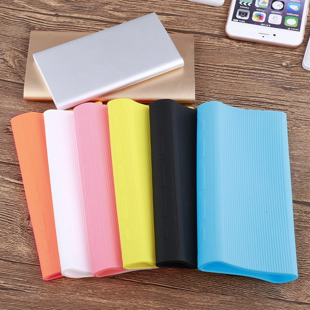 Portable power bank case Silicone Cover for Single USB port 20000mAh Xiaomi PLM07ZM Power Bank power bank case for Xiaomi