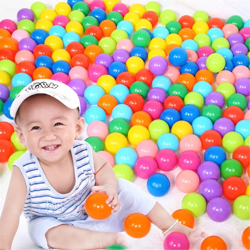 

100pcs / lot Eco-friendly Colorful Soft Plastic Water Pool Ocean Wave Ball Baby Funny Toys For Childern Stress Air Ball Outdoor