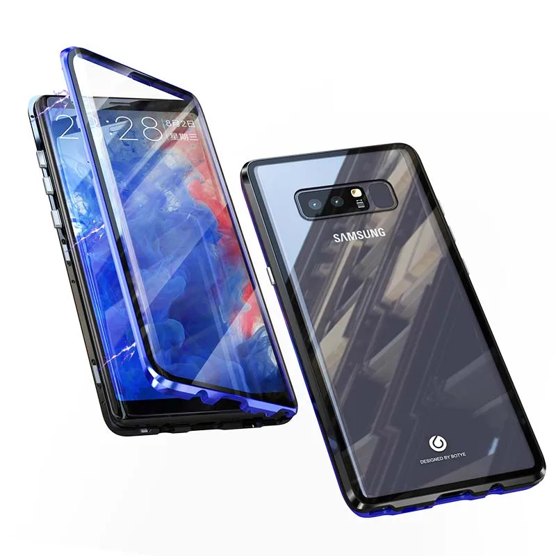 

Magnetic Case Front And Back Full Body Glass Case For Samsung S10 5G S10 S10 Plus 360 Protective Metal Back Covers Cases KS0202