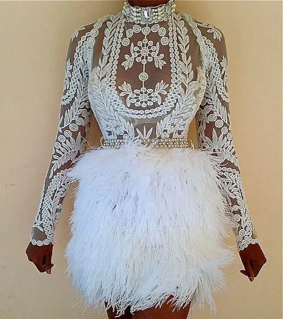 Женское платье с аппликацией белое перьями вечернее 2018|women dress|white dressdress gown |