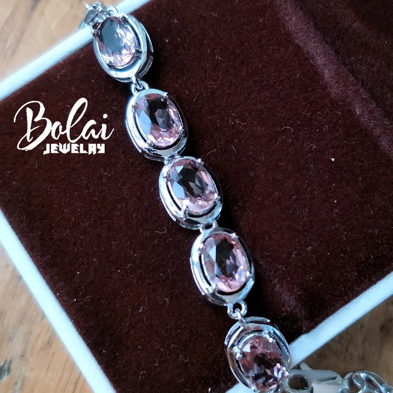 Bolaijewelry, потрясающее изменение цвета, созданный браслет zultanit diaspore, Настоящее серебро 925 пробы, хорошее ювелирное изделие для девочек, подарок