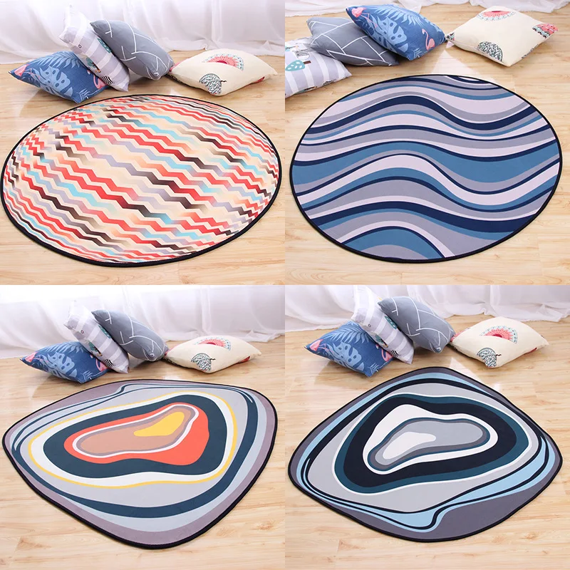 

Modern Geometric Round Carpet for Living Room Children Bedroom Rugs Home Decor Carpet Children Kids Soft Play Mats
